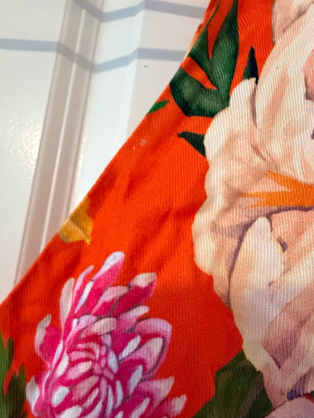 Anthropologie Low Back Printed Floral Midi Dress 🍊🌸✨ - Picture 11 of 13